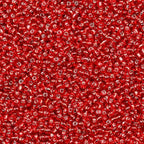 Seed Beads Red 200 Grams About 6500pcs, 3mm 8/0 Glass Craft for Making Earrings, Bracelets, Pendants, Waist Jewelry,DIY Handmade Seed Beads（Red Silver Lined ） - color: Red Silver Lined, size: 3mm