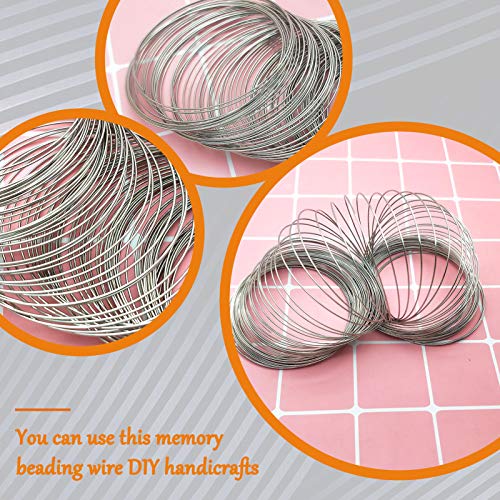 500 Loops Jewelry Wire Memory Beading Wire Steel Memory Wire Cuff Bangle Bracelet for Jewelry Making Supplies Art Creation Bracelet Necklace DIY Crafts Making Jewelry Making Dolls
