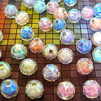 Mixed Lots Shiny AB Color Acrylic Faceted Bead DIY Beading Hairband Bracelets Necklace Craft Embelishment (Mixed Colors-1) - color: Mixed Colors-1