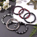 3600 pcs Coffee Clay Beads for Bracelets Making, 10 Strands Flat Round Polymer Clay Beads 6mm Spacer Heishi Beads for Jewelry Making Earring Necklace - color: Coffee