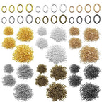 2400pcs Oval Jump Rings Stainless Steel Jump Rings Oval Open Ring Open Jumps Ring Diameter 4mm 5mm 6mm 7mm for Jewelry Making Supplies Earring Bracelet Necklace DIY Craft Making(6 Colors) - color: 6 colors B