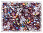 1.8 oz (50 g, cca 600pcs) Mix of Faceted Fire Polished Pressed Czech Glass Beads, Sparkling Shiny Mix - color: Mix 01 Warm Transparent, size: 50 g