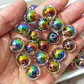 Mixed Lots Shiny AB Color Acrylic Faceted Bead DIY Beading Hairband Bracelets Necklace Craft Embelishment (Gradient-Round) - color: Gradient-Round