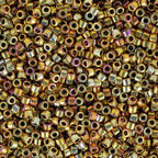 Miyuki Delica Seed Beads – Size 11/0 (1.6 mm), DB0501, 24K Gold Iris, 7.2 g, Approx. 1440 Beads, Made in Japan - color: DB0501 - 24K Gold Iris