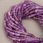 BONNY BOXX 150PCs Natural Amethyst Spacer Beads, Loose Semi Precious Flat Round Gemstone Heishi Disc Stone Beads for Beading Jewelry Making 4mm*2mm - color: Amethyst, size: 4MM*2MM
