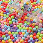 8mm Acrylic Beads 600pcs Star Spacer Bubble Bead Plastic Crafts Bead for DIY Necklaces Bracelets Earrings Jewelry Making (Purple&red) - color: purple&red