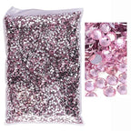 Blinginbox 50000pcs Flatback Rhinestones,Resin Non Hotfix Rhinestones Large Quantity Wholesale for Crafts DIY Creative Design,Clothes,Makeup,Nail Art (3mm=0.12",Lt.Pink) - color: Lt.Pink, size: 3mm=0.12"