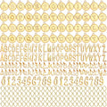 LEOBRO Letter Charms, 376 Pcs Gold Charms for Jewelry Making, Bracelet Necklace Charm & Jump Rings, Jewelry Making Supplies, Gold - color: Gold
