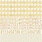 LEOBRO Letter Charms, 376 Pcs Gold Charms for Jewelry Making, Bracelet Necklace Charm & Jump Rings, Jewelry Making Supplies, Gold - color: Gold