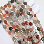 MJDCB Natural Irregular Shape Stone Beads 6-8mm Colour Quartzrutilated Gemstone Energy Cured for Jewelry Making Necklaces - color: Colour Quartzrutilated