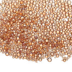 Iridescent Glass Tiny Bubble Beads, 0.4-3mm 20g No Hole Micro Mini Round Coffee Brown Water Droplets Beads - Applications: for Resin, Nail Art, Dollhouse Bath Tub, 2-Pieces - color: Coffee Brown, size: φ0.4-3mm