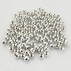 LolliBeads (R) Silver Plated Smooth Round Metal Beads 6 mm 300 Pcs - color: Silver 300 Pcs 6mm