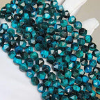 MJDCB Best Sellers Natural Stone Beads Faceted Polygon Sky Blue Tiger Eye Crystal Energy Stone Healing Power for Jewelry Making(8mm) - color: Sky Blue Tiger Eye