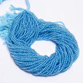 Natural AAA Sky Blue Topaz Gemstone Round Shape Faceted Beads Jewelry Making1 Strand (3mm 13 Inch) - size: 3mm 13 Inch