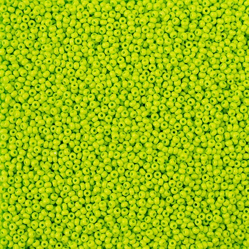 John Bead Czech Glass Seed Beads 11/0 Terra Intensive Light Green Matte, 23 Grams of DIY Jewelry Making Beads Preciosa (Jablonex) - color: Light Green Matte