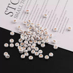 1000Pcs Acrylic Number Beads Round Number Round Beads 4x7mm Mixed Number Beads, for Jewelry Bracelets Necklaces Key Chains Making (White-Gold) - color: White-Gold