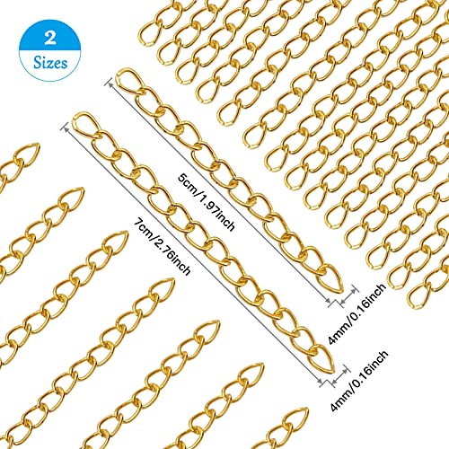 100Pcs Necklace Chain Extender for Jewelry Making,Stainless Steel Bracelets Extender Bracelet Chain Extenders Chains Extensions Tails for Necklaces Bracelet,Anklets,Jewelry Making Supplies(Gold) - color: 100pcs Gold
