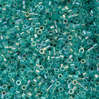 John Bead 25g Cylin Beads Transparent Teal Caribbean AB 11/0 Glass Cylindrical Seed Beads for Jewelry Bracelets Necklaces Earrings Making Embroidery - color: Transparent Teal Caribbean AB