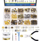 Glarks 1467Pcs Jewelry Making Supplies Kit with Accessories, Jewelry Making Pliers, Beading Wires and Findings for Making and Repair - size: 1459pcs