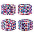 Ornaland Heishi Surfer Bracelets Set Polymer Clay Heishi Beads Stretch Bracelets Multi-Layer Stackable Friendship Bracelets Bohemia Summer Beach Jewelry for Women - color: Colorful-2