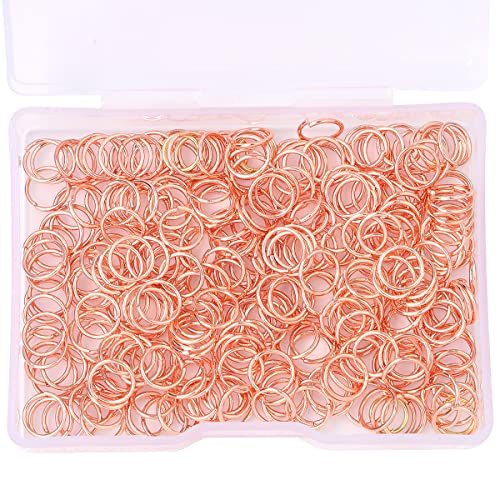 BEADIA Rose Gold Plated Jump Rings Non Tarnish 7mm 300pcs for Jewelry Making Findings - color: Rose Gold, size: 0.7x7mm