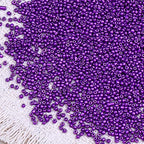5000pcs Glass Seed Beads, 3mm 8/0 Small Individual Color Seed Beads Mini Pony Bulk for DIY Bracelet Necklaces Wrist Jewelry Making, Dark Purple - color: Dark Purple