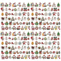 Sailanzi 50pcs Alloy enamel Christmas series Santa Claus snowman Christmas tree Pendant Jewelry Making DIY Keychain Earrings Pendant Various Design Charms for Jewelry Making Bracelets Necklace(SN936) - color: SN936