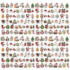 Sailanzi 50pcs Alloy enamel Christmas series Santa Claus snowman Christmas tree Pendant Jewelry Making DIY Keychain Earrings Pendant Various Design Charms for Jewelry Making Bracelets Necklace(SN936) - color: SN936
