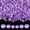 WILLBOND 600 Pcs Crystal Glass Beads for Jewelry Making Bulk Suncatcher Faceted Rondelle Loose Gemstone for Valentine's Day, Irish Holiday, Easter Bracelet DIY Crafts 8mm, 6mm, 4mm(Purple) - color: Purple