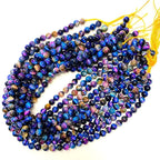 Rainbow Tiger's Eye 6mm Round - 15" Strand Natural Gemstone for Jewelry Making, Multicolor Galaxy Tiger Eye Stone, Smooth Polished DIY Bracelet Necklace Craft Supplies (65-67 Pcs)