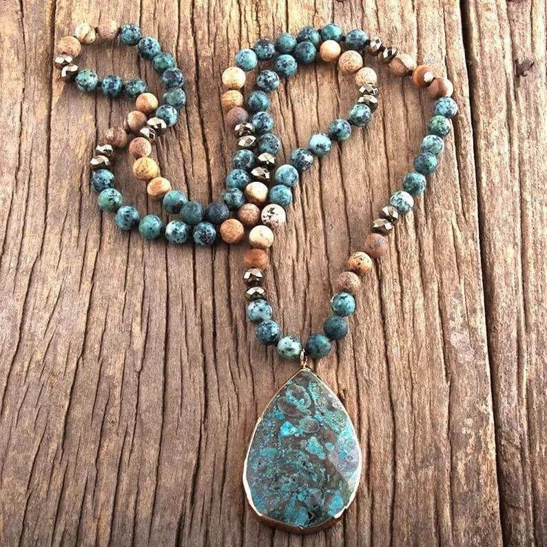Zenkeeper 108 Pcs African Turquoise Beads for Jewelry Making 8 MM African Turquoise Gemstones Loose Stone Beads - color: African Turquoise, size: 8MM, 108pcs