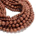 120pcs(2 Strand/Set) 6mm Goldstone Beads with Energy Power, Smooth Round Sand Stone Beads for Jewlery Bracelets Earrings Making DIY - color: Goldstone, size: 6mm