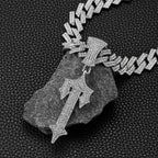 Ice Out Chain for Men Premium Zircon Stones Hypoallergenic Durable Hip-Hop Streetwear Chain Necklace Men - color: Silver, style: Trapstar