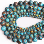 Zenkeeper 108 Pcs Blue Malachite Beads for Jewelry Making 8 MM Blue Malachite Gemstones Loose Stone Beads - color: Blue Malachite, size: 8MM, 108pcs
