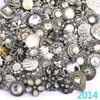 10PCs Mixed Style Rhinestones Snaps Jewelry Charms Buttons 18/20mm for Interchangeable Snaps Jewelry Making Women DIY Button Bracelets Necklaces Rings Brooch Accessories (White) - color: White