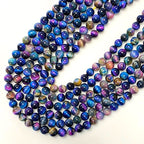 Rainbow Tiger's Eye 6mm Round - 15" Strand Natural Gemstone for Jewelry Making, Multicolor Galaxy Tiger Eye Stone, Smooth Polished DIY Bracelet Necklace Craft Supplies (65-67 Pcs)
