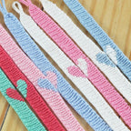 Heart Friendship Bracelets Set – Handmade Adjustable Tie-On Cotton-Acrylic Woven Bracelets – 4 Pairs (8pcs) Matching Bracelets for Couples, Best Friends, Teens & Adults - style: handmade love -8PCS