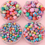 DAHI 250pcs 6mm Polymer Clay Beads Round Beads for Making Bracelet Necklace Earring Accessories DIY Handmade Craf（6mm） - size: 6x6mm